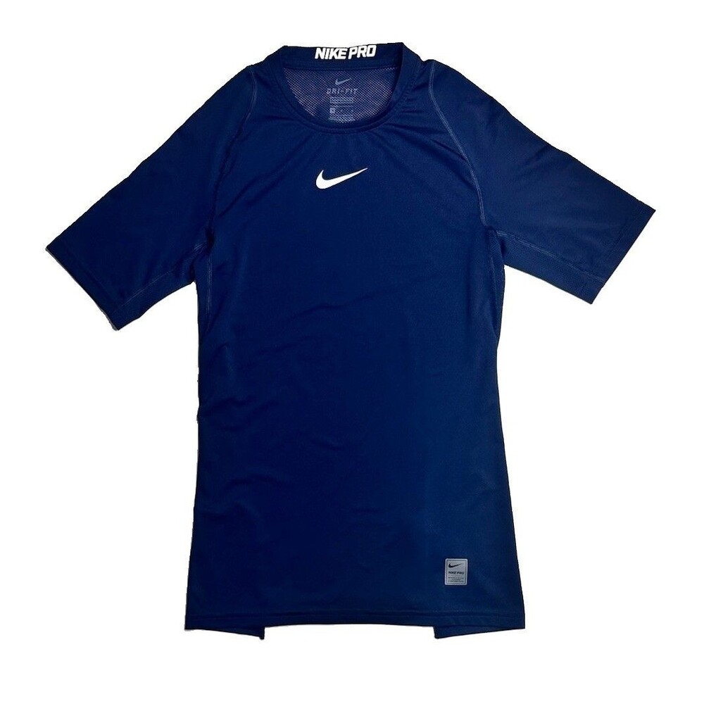 Nike Pro Men’s Dri-FIT Compression Shirt Navy Blue Size Medium